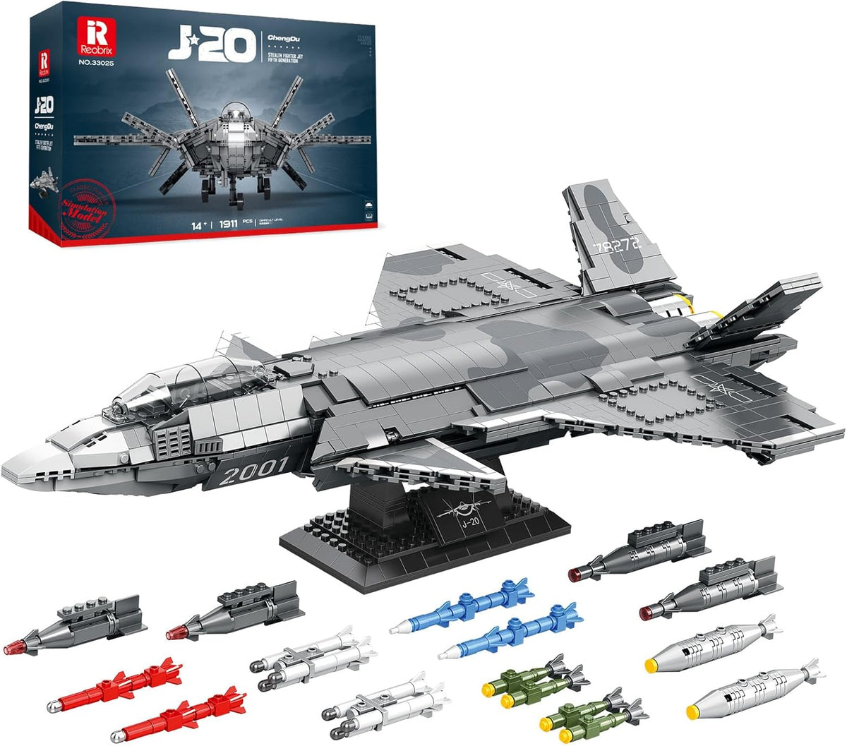 Reobrix 33025 J-20 Stealth Fighter Jet – Alt Brickz