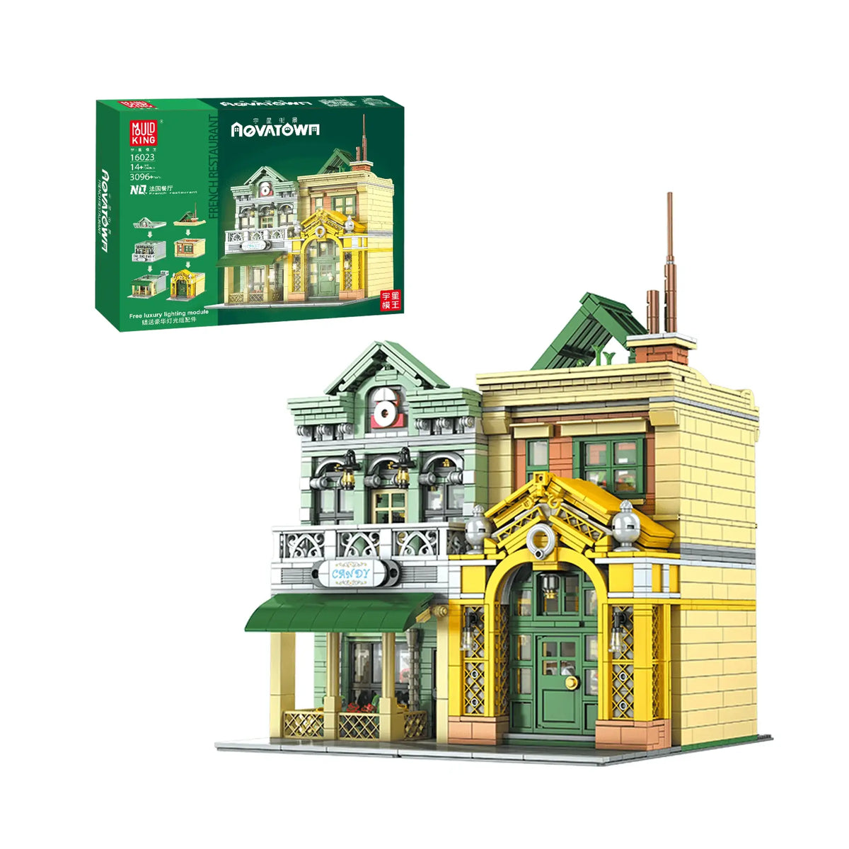 Mould King 16023 French Restaurant with Lighting – Alt Brickz